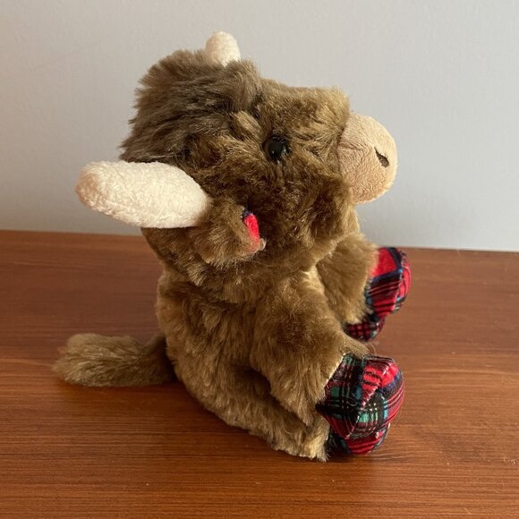 Build-A-Bear Mini Beans Tartan Highland Cow Plush - Picture 4 of 9